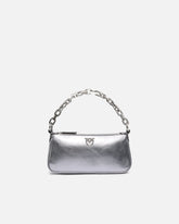 Mini Half Moon handbag in laminated suede - | Pinko