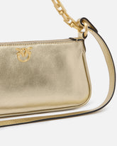 Borsa a mano piccola Mini Half Moon in suede laminato - | Pinko