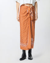 Gonna midi pareo stampa bandana - | Pinko