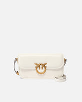 Borsa a tracolla piccola Love Bag Box in nappa - Bianco | Pinko