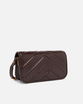 Grand sac bandoulière Love Bag Box en cuir chevron - | Pinko
