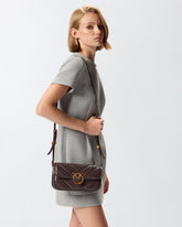 Large Love Bag Box chevron leather crossbody bag - | Pinko