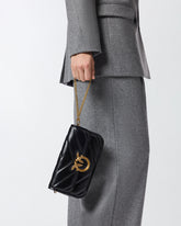 Borsa a mano grande Love Bag Box in pelle chevron - | Pinko