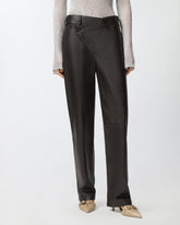 Pantaloni incrociati in pelle Reimagine PINKO X Patrick McDowell - | Pinko