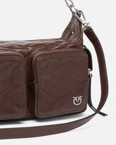 Medium leather Cargo Bag with pockets - | Pinko