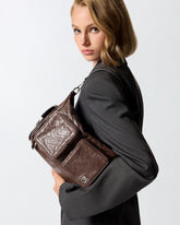 Medium leather Cargo Bag with pockets - | Pinko