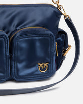 Medium satin camera bag with Love Birds logo - | Pinko