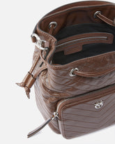 Petit sac à main Cargo Bucket Bag en cuir avec poche - | Pinko