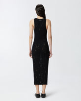 Vestito lungo in maglia leggera con rotture - | Pinko