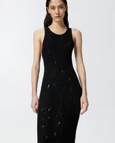 Vestito lungo in maglia leggera con rotture - | Pinko