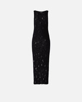 Vestito lungo in maglia leggera con rotture - | Pinko