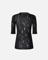 Maglia serafino leggera a costine con strappi - | Pinko