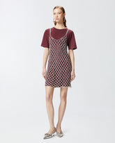 Abito t-shirt corto combinato con vestitino paillettes - | Pinko