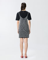 Abito t-shirt corto combinato con vestitino paillettes - | Pinko