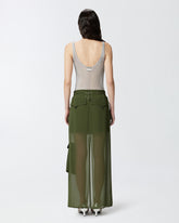 Canottierina trasparente in maglia - | Pinko