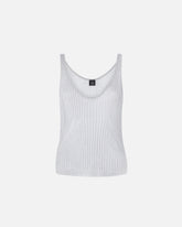 Canottierina trasparente in maglia - | Pinko