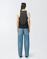T-shirt con maniche asimmetriche e canotta abbinata - | Pinko