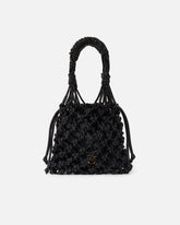 Small shoulder bag with micro rhinestones - | Pinko