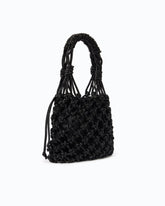 Small shoulder bag with micro rhinestones - Black | Pinko