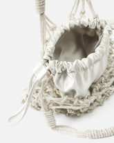 Borsa a spalla piccola con micro strass - Argento | Pinko