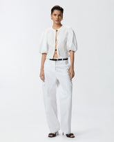 Blusa in cotone con fibbie in metallo - | Pinko