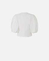 Blusa in cotone con fibbie in metallo - | Pinko