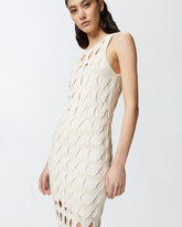 Abito midi in maglia traforata - | Pinko