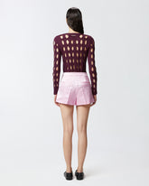 Cardigan corto in maglia traforata - | Pinko