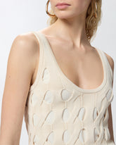 Top canottiera maglia traforata - | Pinko