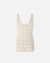Top canottiera maglia traforata - | Pinko