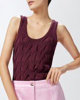 Top canottiera maglia traforata - | Pinko