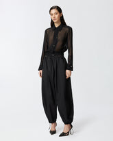 Pantaloni balloon leggeri con coulisse - | Pinko