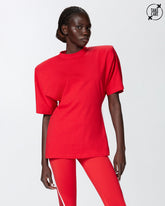 T-shirt maniche corte con spalle imbottite - | Pinko