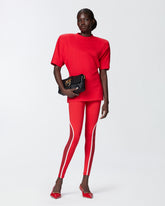 T-shirt maniche corte con spalle imbottite - | Pinko