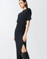 Abito lungo a t-shirt con spalle imbottite - | Pinko