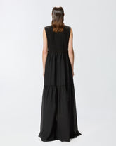 Abito lungo in cotone con gilet smanicato utility - | Pinko