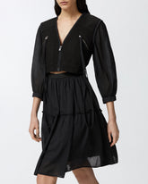 Mini abito effetto due pezzi con gonna morbida - | Pinko