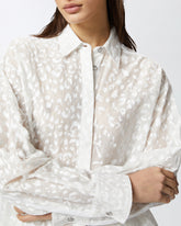 Camicia in voile misto seta trasparente stampata - | Pinko