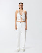 Gilet multitasche in leggera organza stampata - | Pinko