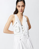 Mini abito con gonna a palloncino e gilet - | Pinko