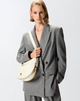 Borsa hobo a spalla piccola in pelle con zip - | Pinko