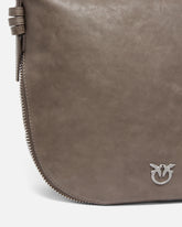 Small leather hobo bag with Love Birds logo - | Pinko