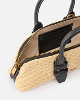 Kleine Handtasche Escape Bag Horizontal aus Bast - Beige | Pinko
