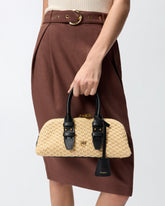 Escape Bag Horizontal small raffia handbag - | Pinko