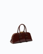 Bolso de mano pequeño Escape Bag Horizontal de piel new shiny - Rojo oscuro | Pinko