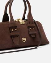 Borsa Escape Bag piccola in pelle - Marrone | Pinko