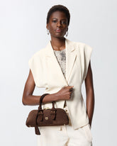 Borsa Escape Bag piccola in pelle - Marrone | Pinko
