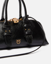 Borsa piccola a mano Escape Bag Horizontal in pelle bottalata - Nero | Pinko
