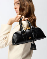 Kleine Handtasche Escape Bag Horizontal aus Narbenleder - | Pinko