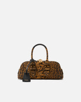 Wildleder-Handtasche mit Makula-Muster - Multicolor Braun-Schwarz | Pinko
